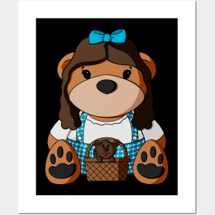 Oz Dorothy and Toto Teddy Bear Posters and Art